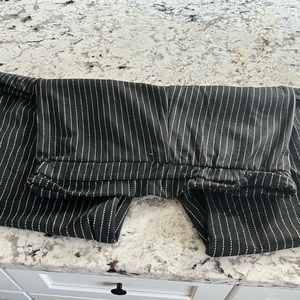 Black stripped winter dress pants